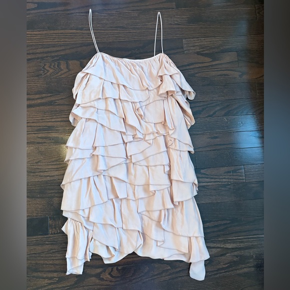 Zara Ruffled Dress in Light Pink - Picture 2 of 9